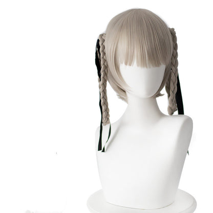 Blue And Gray Twist Braid Ring Cosplay Wig | Magic Stories