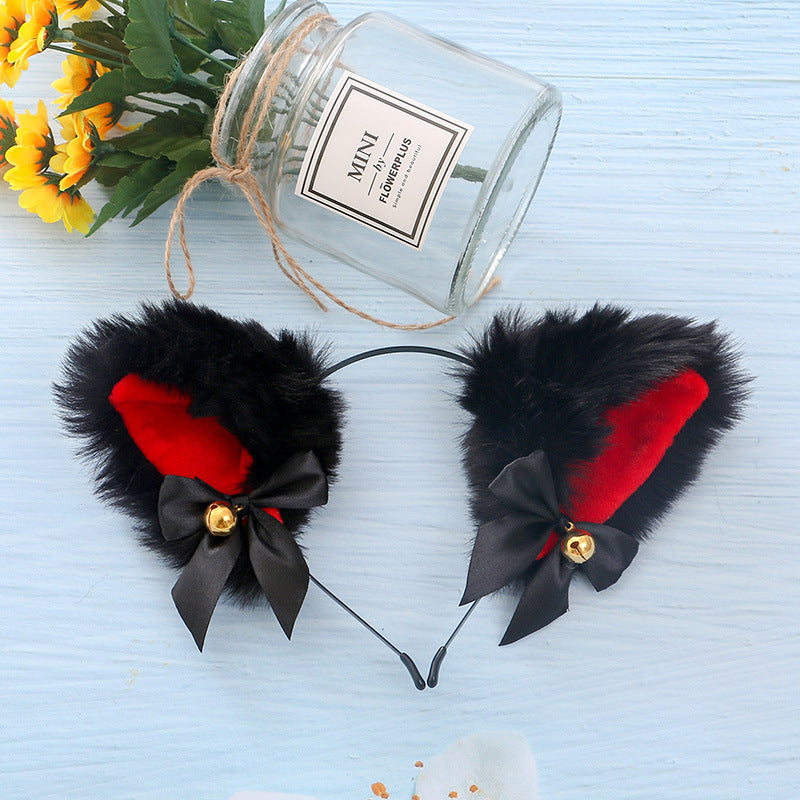 Headdress Props Plush Cat Ears Fox Ears — detail