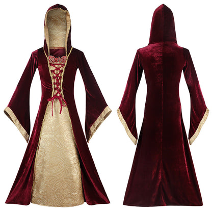 Halloween Cosplay Costume European Retro Court Gown — detail