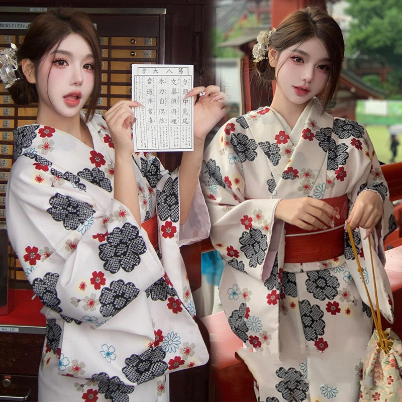 Japanese Modified Kimono Women's Formal Traditional Dress — back view