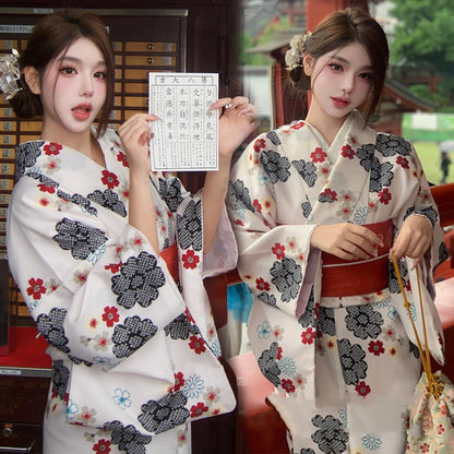Japanese Modified Kimono Women's Formal Traditional Dress — back view