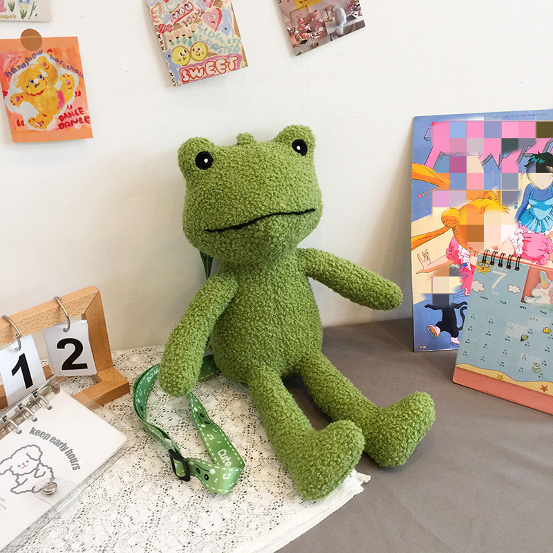 Fashion New Frog Doll Bag Plush — side view