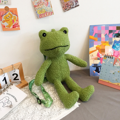 Fashion New Frog Doll Bag Plush — side view