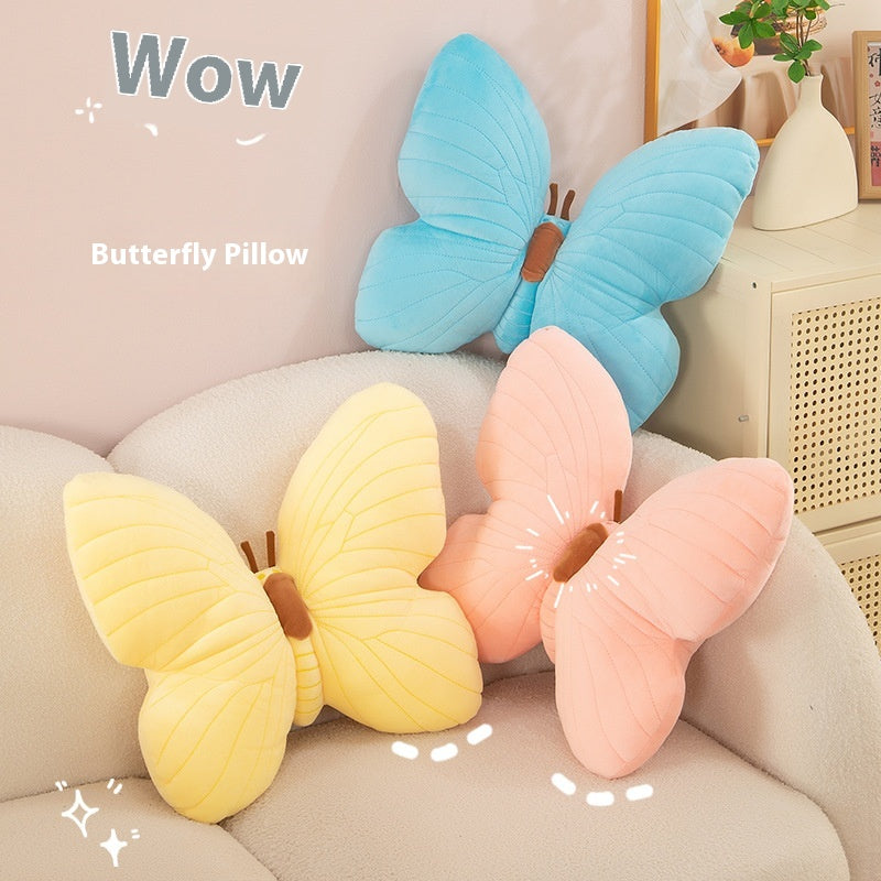 Ins Butterfly Pillow Cushion Plush Toy Blue | Magic Stories