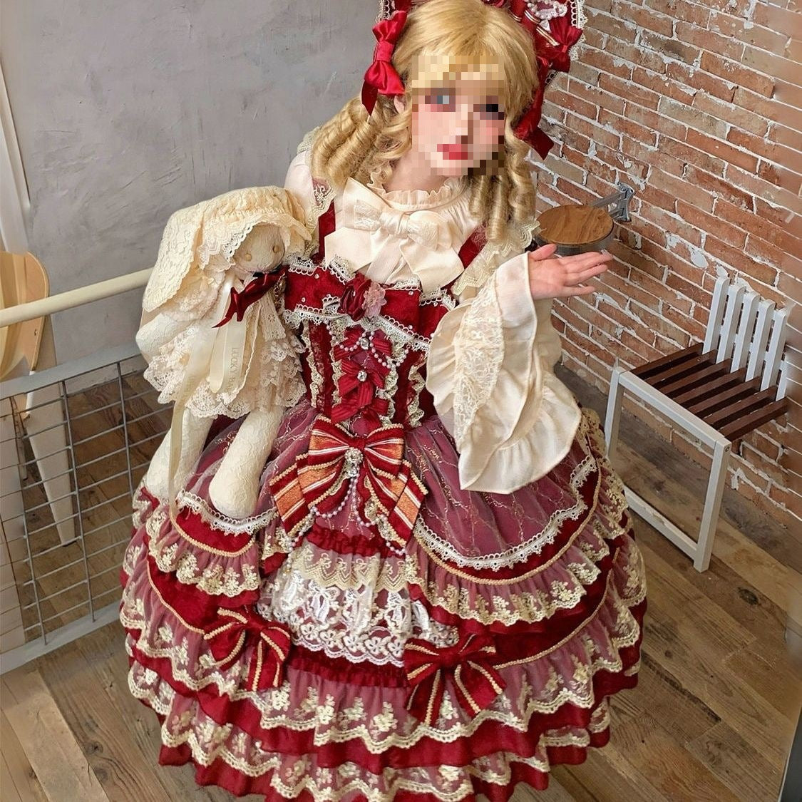 Creative Lolita Suspender Dress For Women — back view