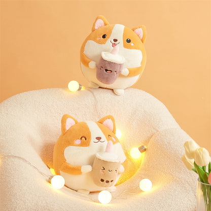 Cute Round Corgi Doll Milk Tea Shiba Inu | Magic Stories