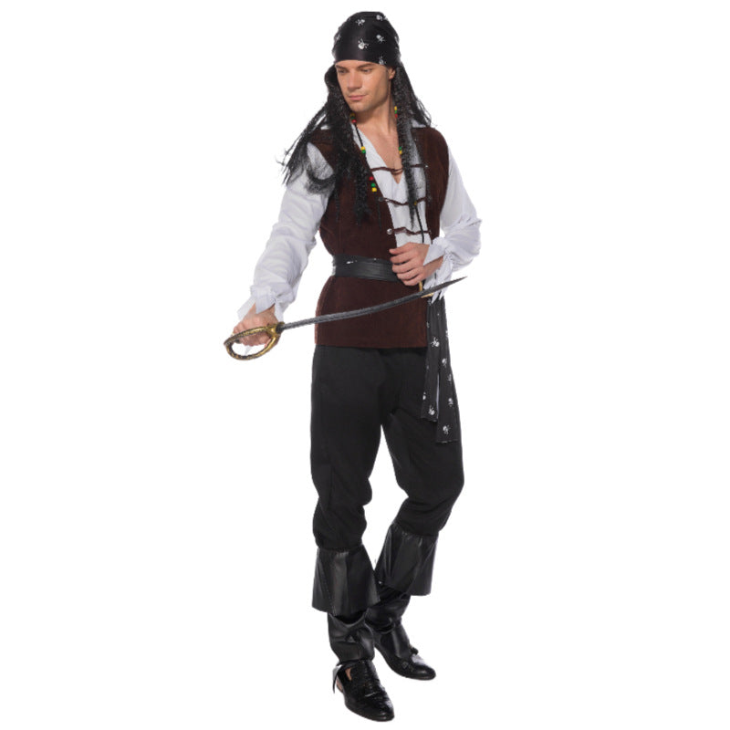 Men's Cosplay Clothes Halloween Pirates Of The Caribbean Clothing — packaging