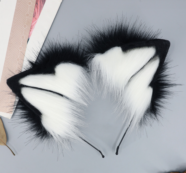 One Piece Dropshipping Handmade JK Headdress Lolita Headband Line Winder Fenille Cosplay Animal Ears Beast Tail — back view
