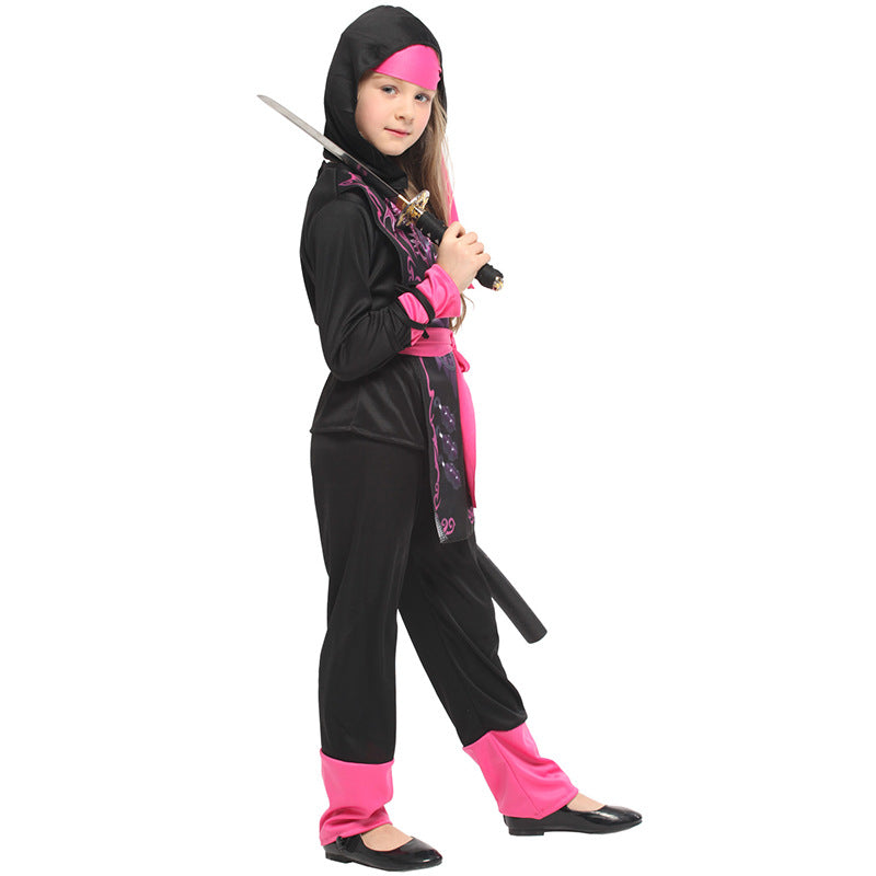 Halloween Cosplay Costume Children's Samurai Costume — in use