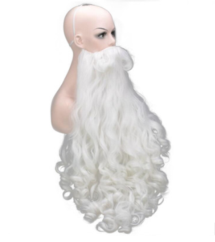 Christmas beard Santa wig cosplay headgear beard wig kit — detail