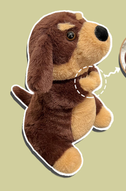 Dachshund Plush Toy, Otter Plush Toy — in use