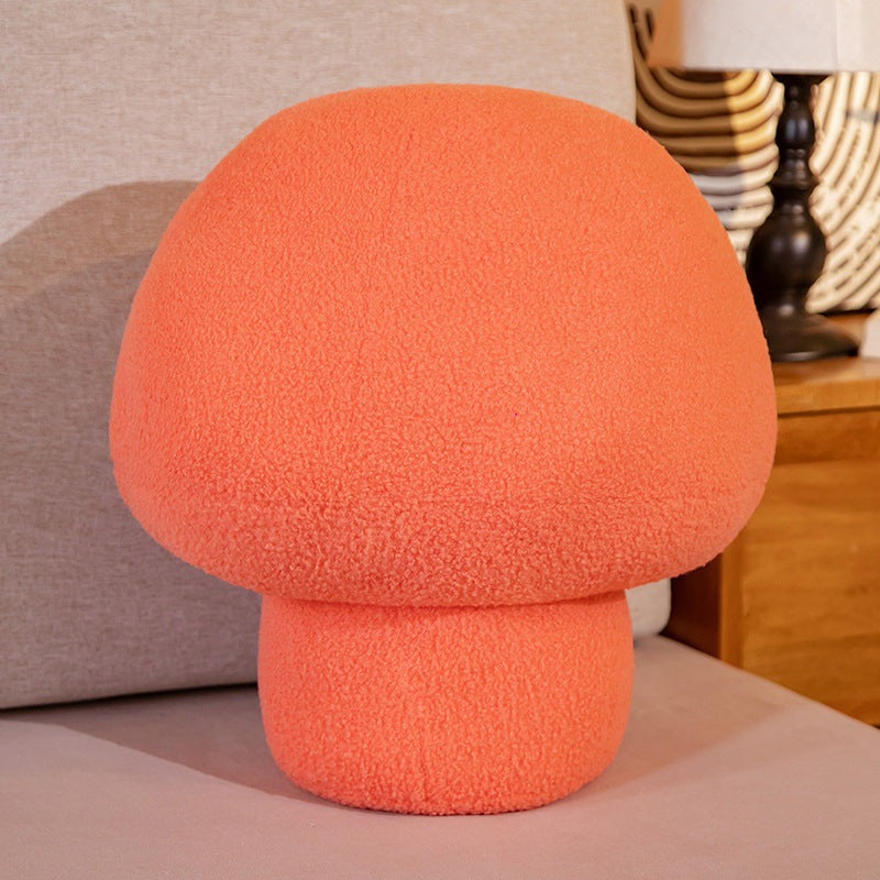 Mushroom Pillow Soft Plush Cute Net Red Sofa Cushion Bedroom Home — back view