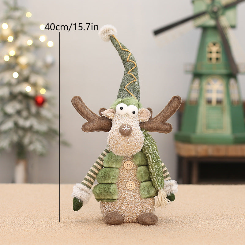 Green Fabric Long-nosed Reindeer Plush | Magic Stories
