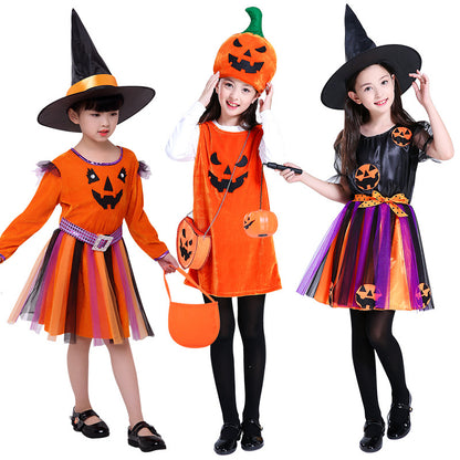 Children's Halloween costume girls pumpkin | Magic Stories