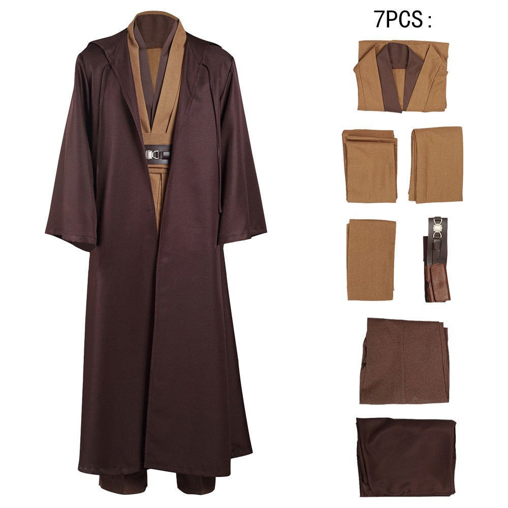 Polyester Men's Halloween Cosplay Cardigan Robe — detail
