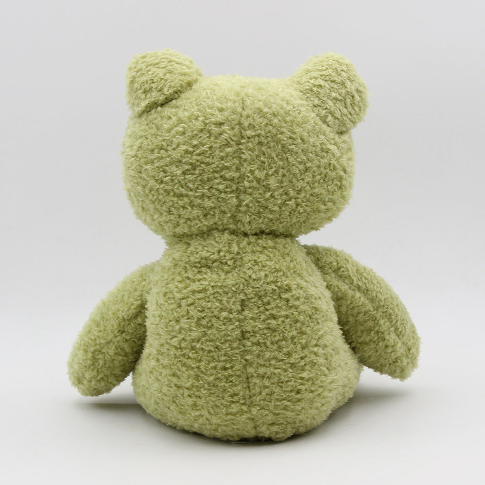Green Cute Little Frog Plush Toy Ragdoll Girl Lonely Frog Doll Doll — in use