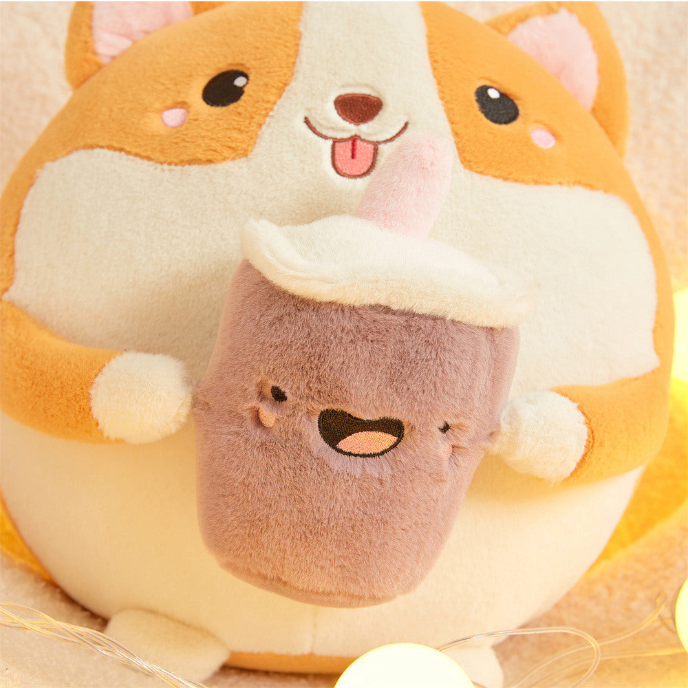 Cute Round Corgi Doll Milk Tea Shiba Inu | Magic Stories