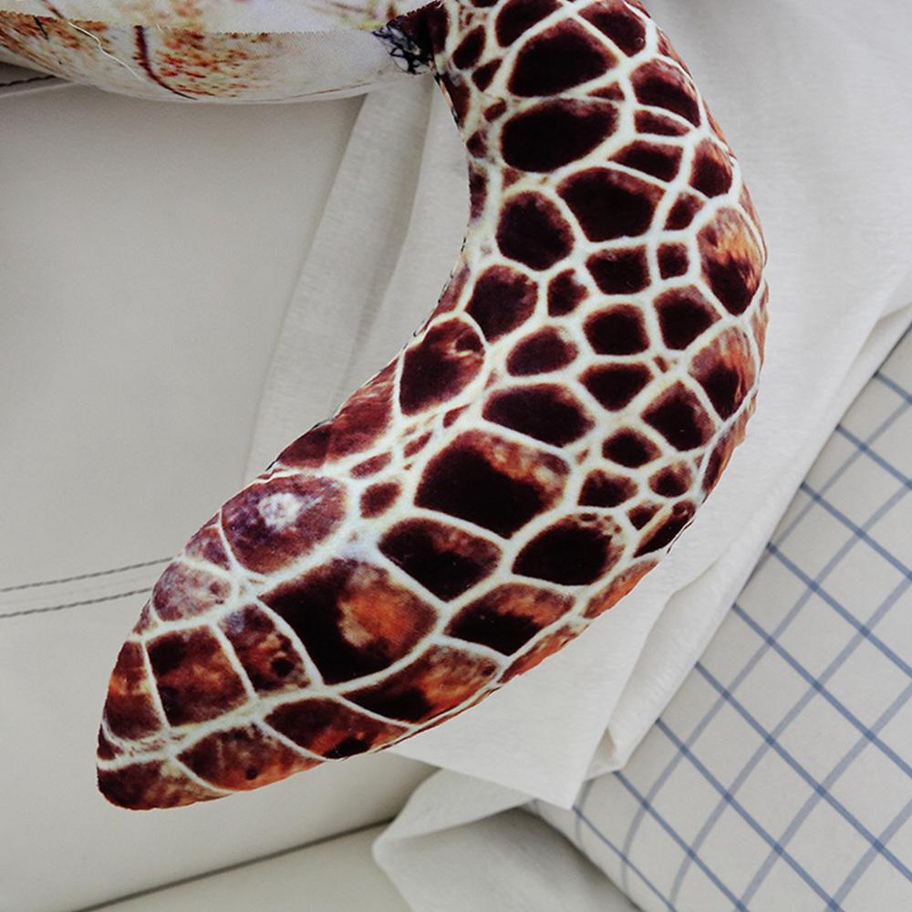 Plush simulation turtle — back view