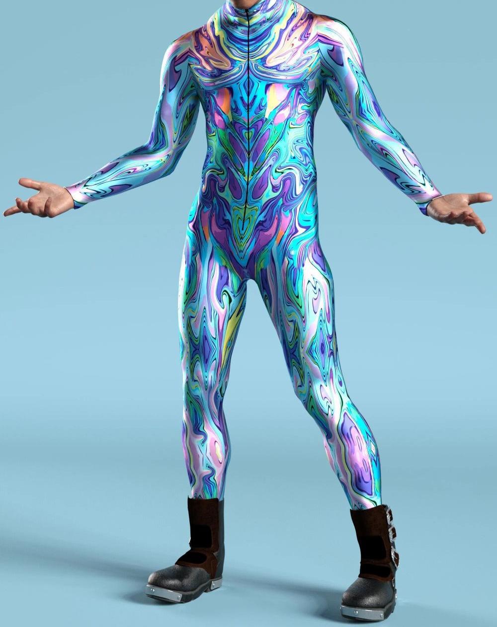 3D Digital Printed Cosplay One-piece Costume — Designs VV016, VV021, VV022 & More — detail
