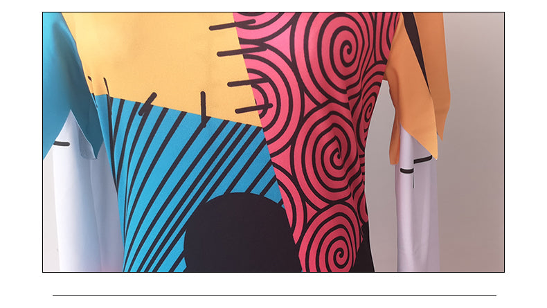Nightmare Sally Skelington Adult Cosplay Anime Costume — scale reference