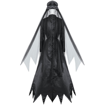 Scary Women's Cosplay Costumes Halloween Party Carnival Wedding Bride Dress Evil Ghost Vampire Anime Game — scale reference