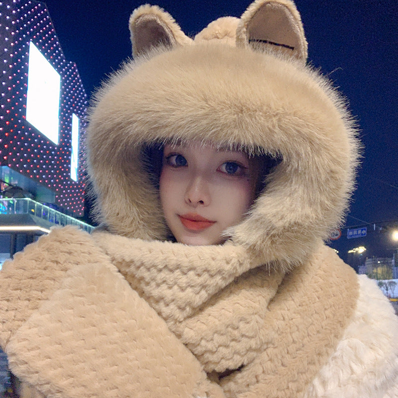 Fox Ears Women's Scarf Three In One Hat | Magic Stories