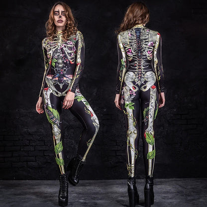 Halloween Costume Body Skeleton Tight | Magic Stories