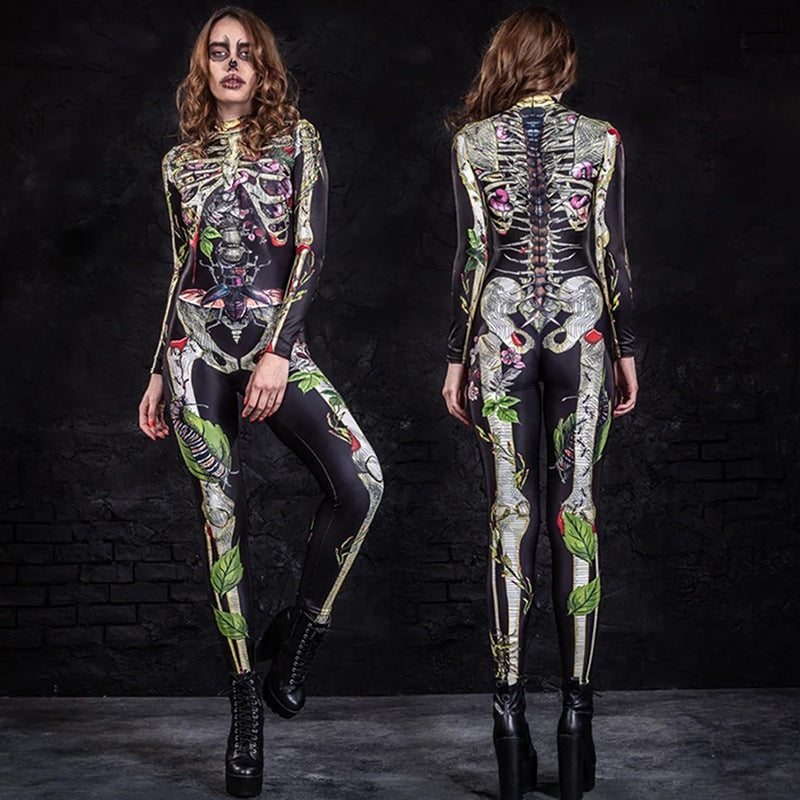 Halloween Costume Body Skeleton Tight | Magic Stories