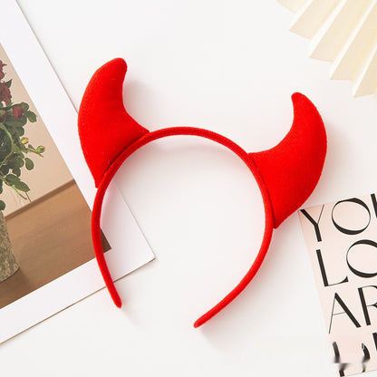 Children's Halloween Devil Horn Headband — back view