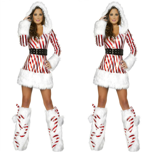Color striped snowman costume uniform | Magic Stories