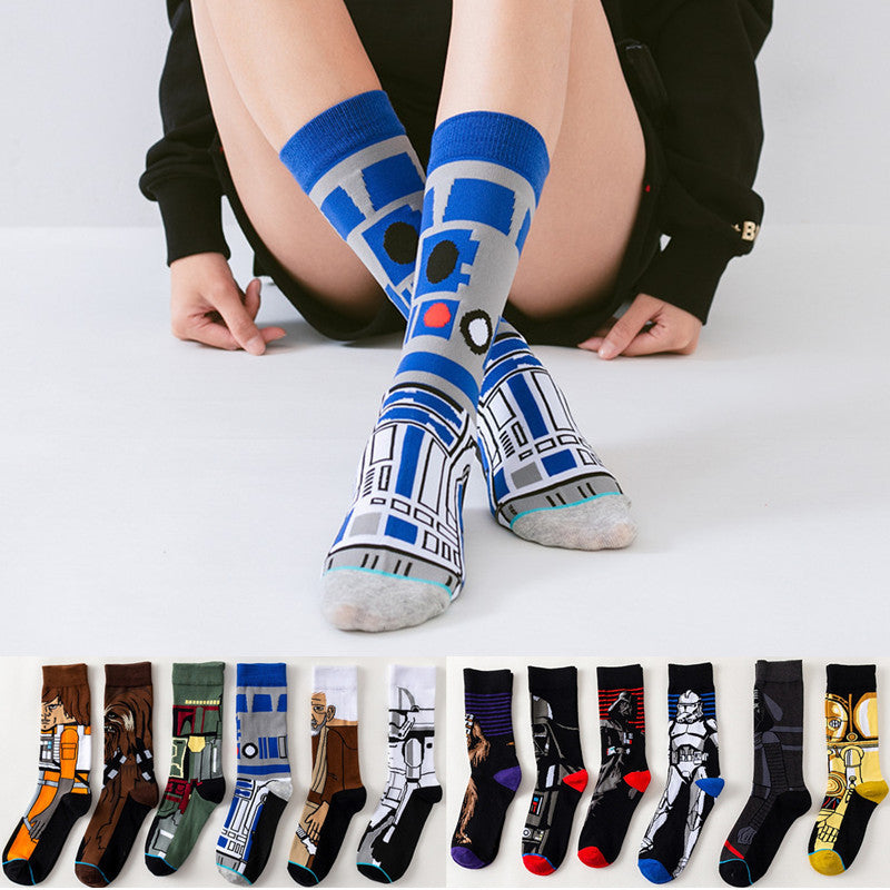 Socks Master Yoda R2-D2 Cosplay Socks Woo Ji — back view