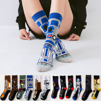 Socks Master Yoda R2-D2 Cosplay Socks Woo Ji — back view