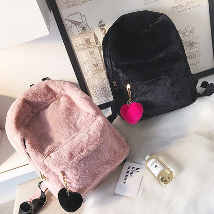 Plush backpack female bag college style | Magic Stories
