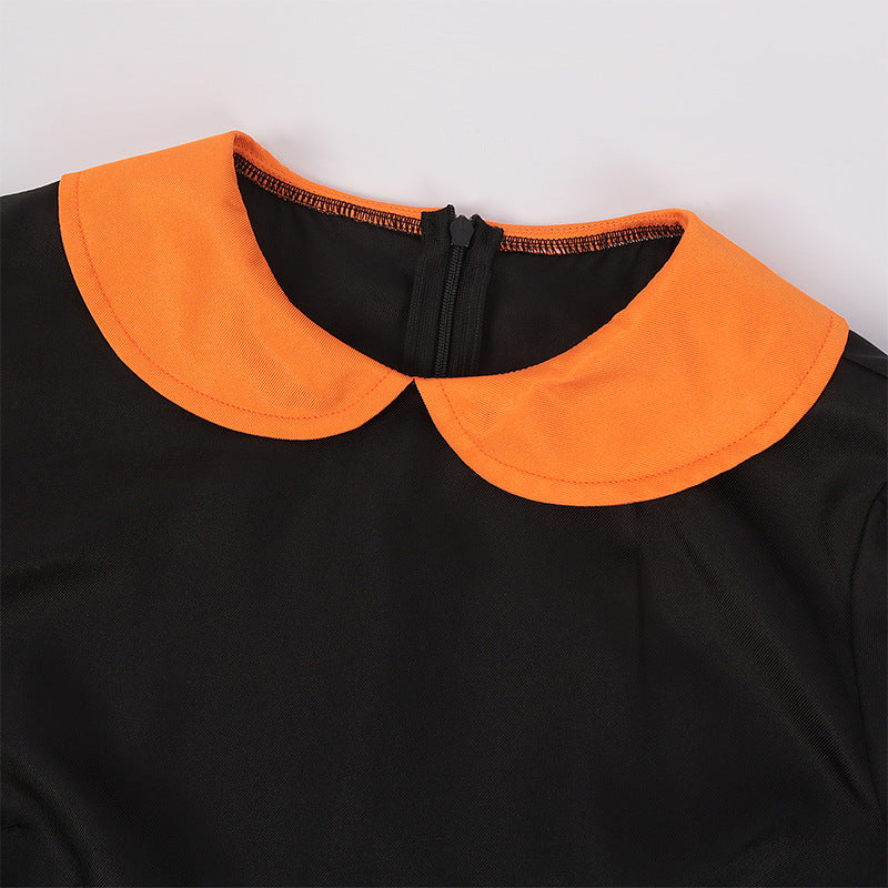 Costume party performance uniform pumpkin maid outfit — detail