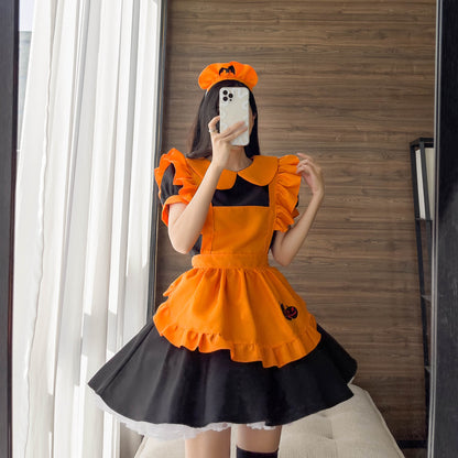 Halloween Embroidered Polyester Maid Outfit — detail