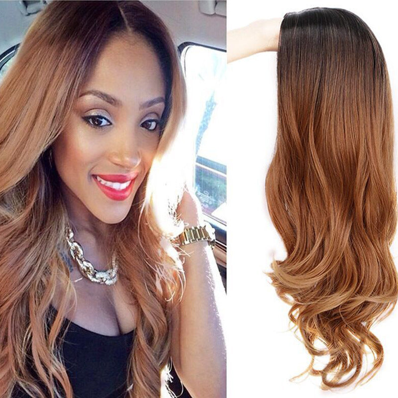 Wig foreign trade wig female gradient chemical fiber wig wig — scale reference