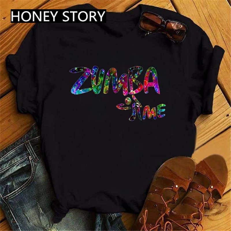 Dance Watercolor Printing Women's T-shirt | Magic Stories