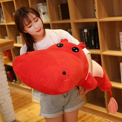 Hippo-shaped Long Pillow Plush Toy | Magic Stories