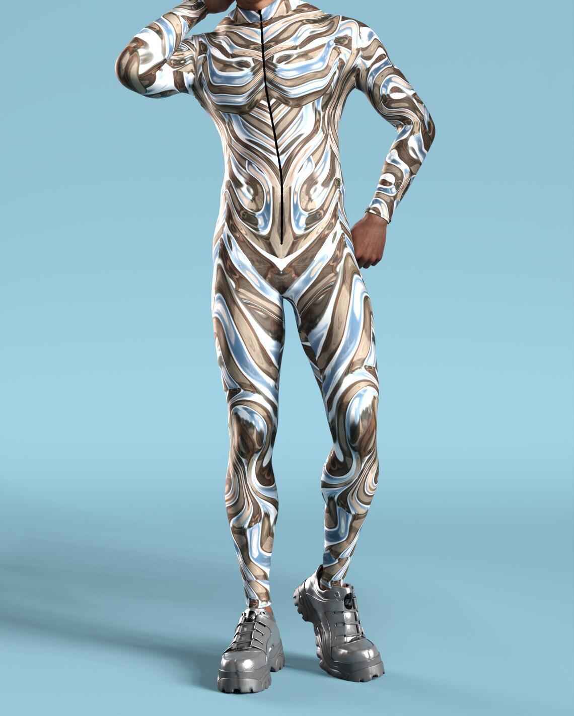 Halloween Tights 3D Digital Printing Cosplay One-piece Play Costume — detail