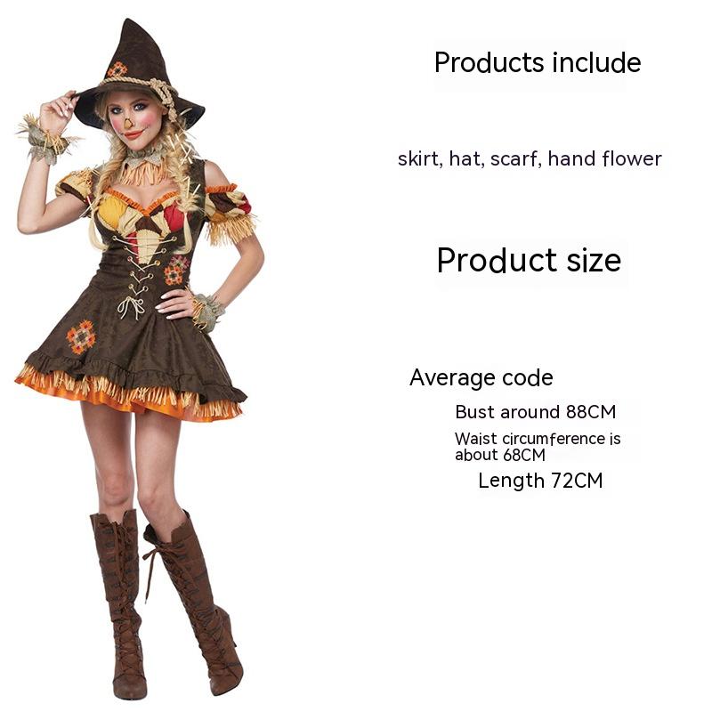 Wizard Of Oz Scarecrow Drama Stage Costume — back view