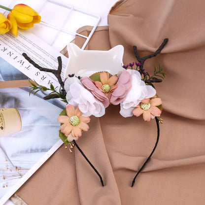 Antlers headband party party prom headband — scale reference