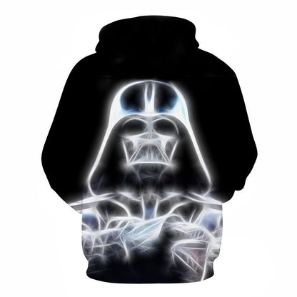 Black Warrior 3D Printed Hoodie Anime Hooded Sweater — side view