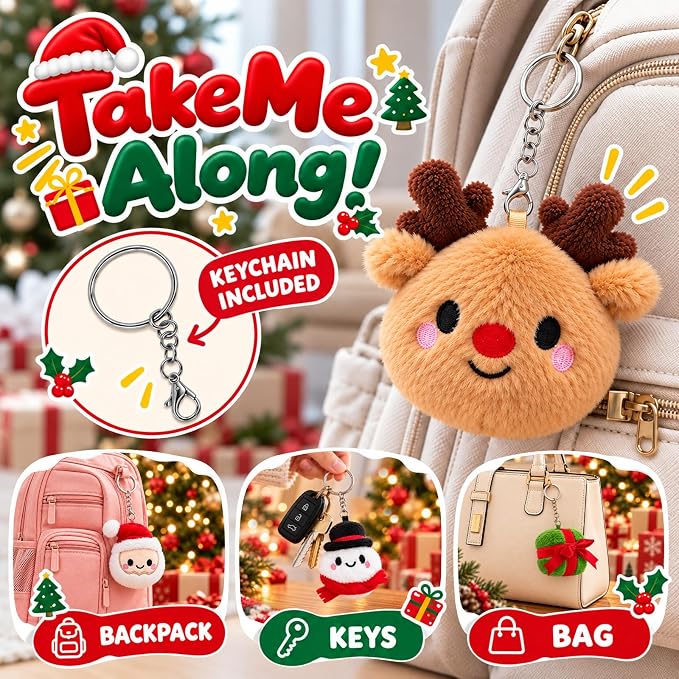 4-Piece Mini Christmas Plush Animals Set | Magic Stories