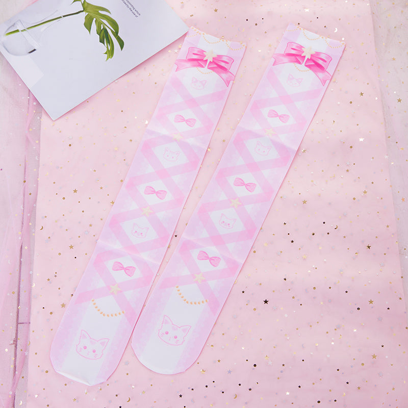 Cute cat bow lolita stockings | Magic Stories