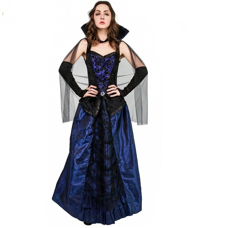 Halloween Women's Vampire Role-playing Party Costume — back view
