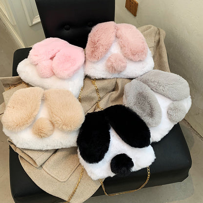 Cute Plush Ears Bunny Tail Fashion Macaron | Magic Stories