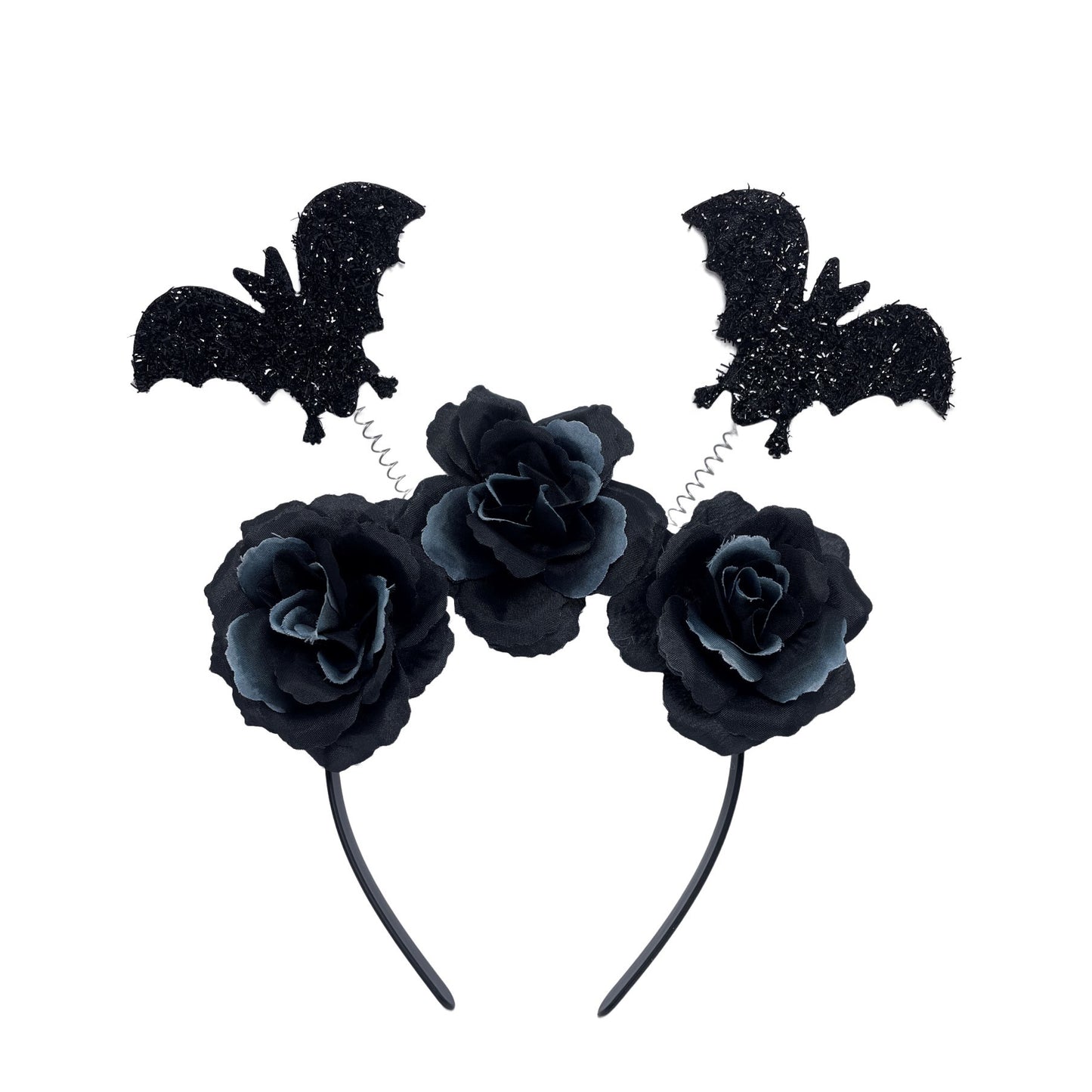 Halloween Elf Pumpkin Devil Horn Headband Funny Cute Headband — in use