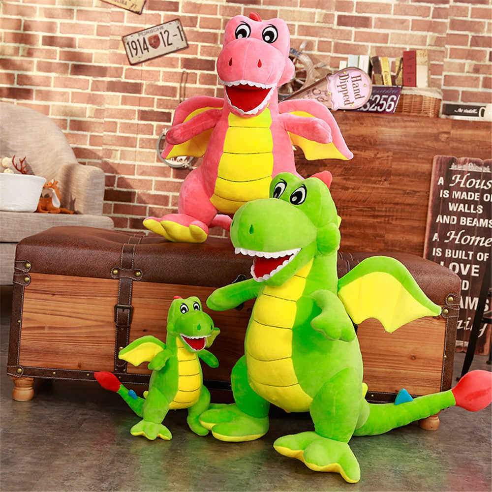 Dinosaur plush toy — back view