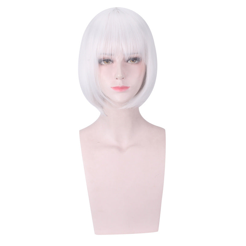 cosplay wig silver grey — side view