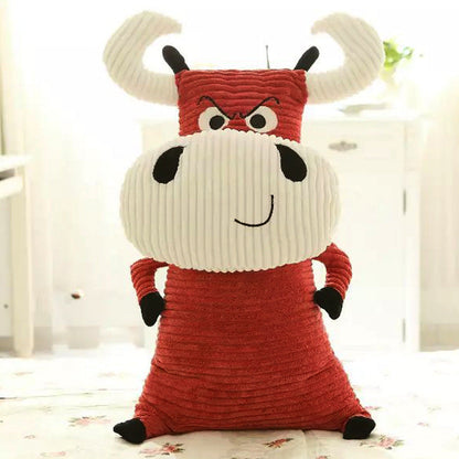 Cow Plush 3-Pack — Lying Cloud Cow 90cm, Big Cow Doll 60cm & Highland Cow Plush — back view